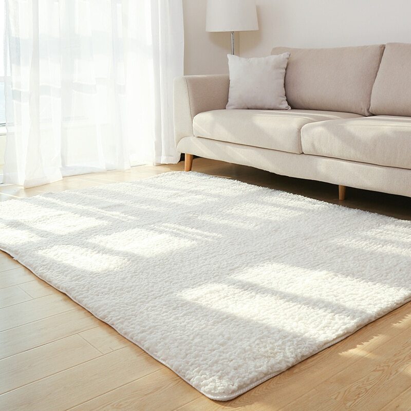 White Plush Area Rug