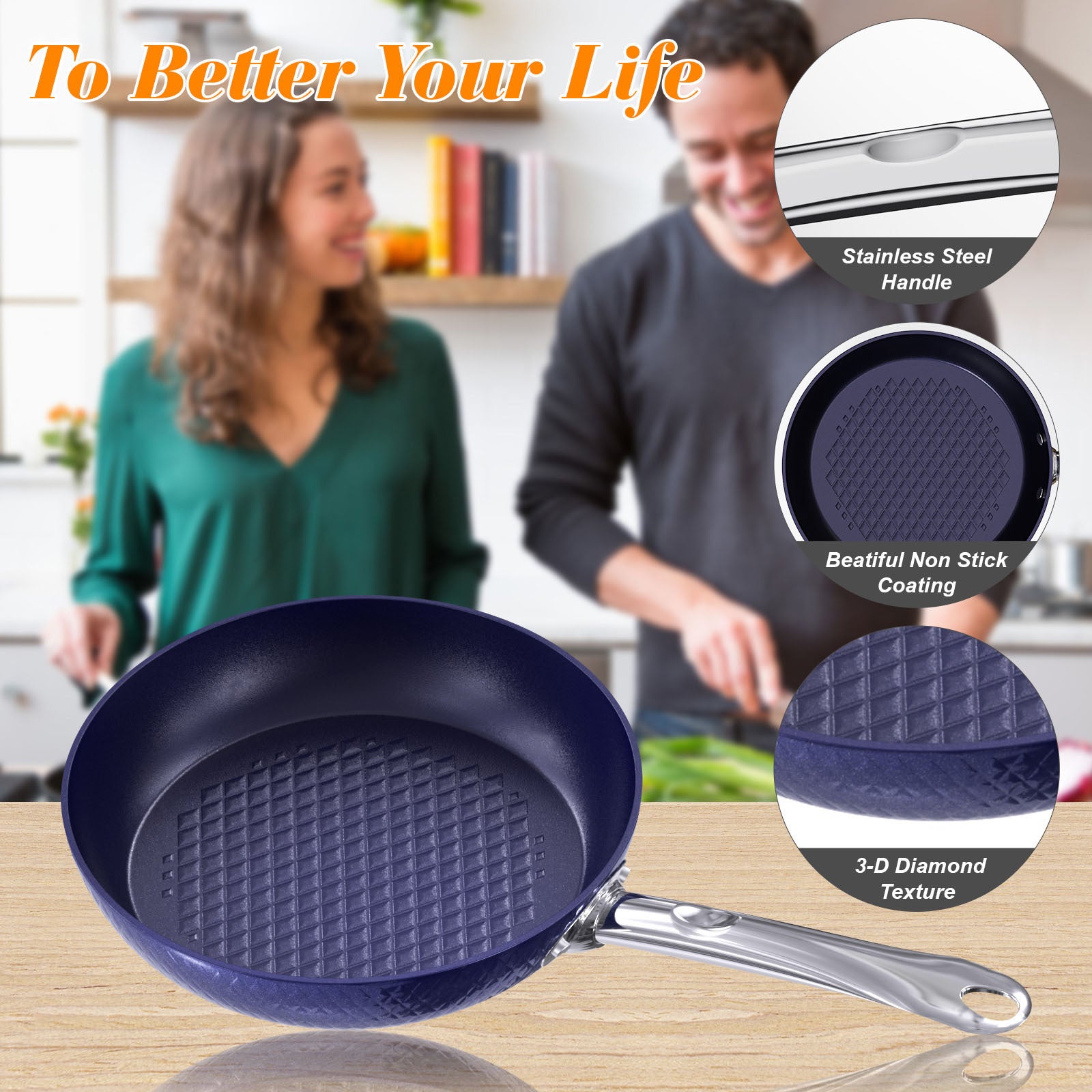 Diamond Frying Pan Set