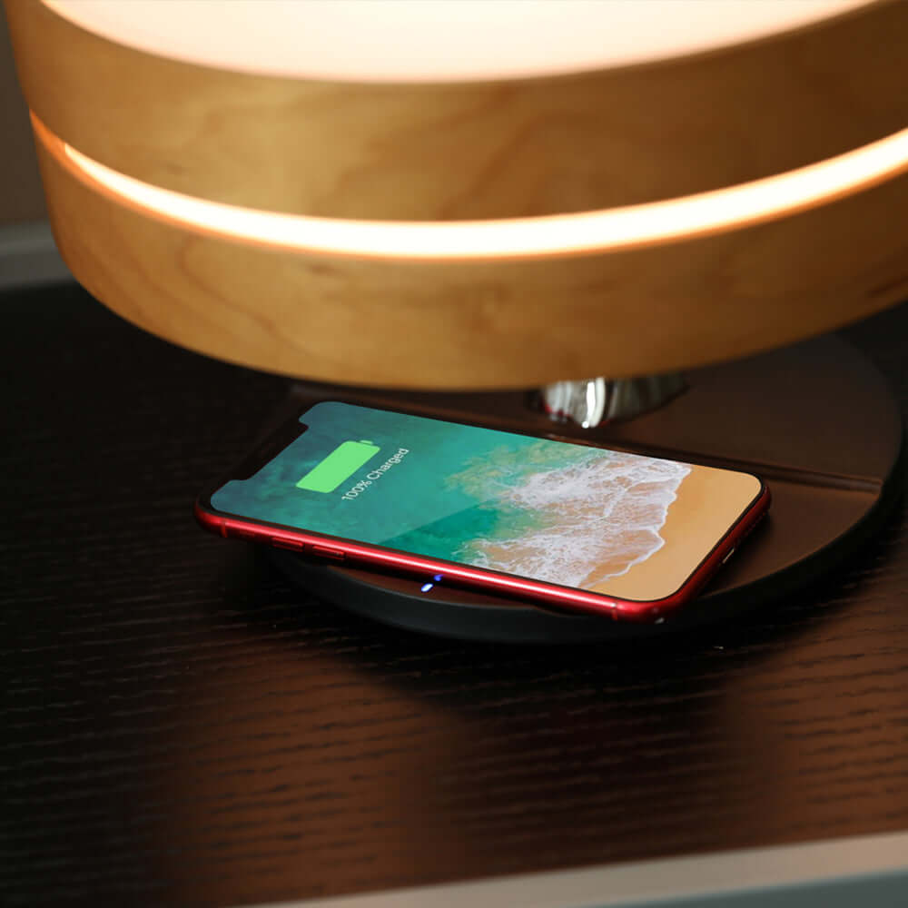 Speaker Lamp with Wireless Charging